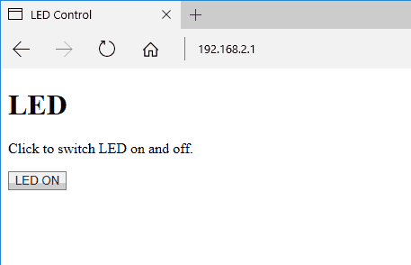 LED control HTML page