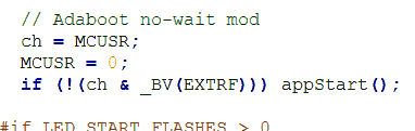 MCUSR register used in bootloader